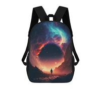 sinyumoney 3D Printed Gateway to The Cosmos Children Backpacks Kids Cute School Backpack Outdoor Casual Daypack for Boys Middle School Students 17inch