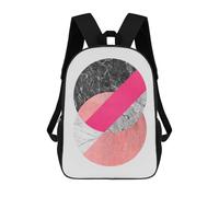 sinyumoney 3D Printed Geometric Collage 02 School Book Bags Fashion Kids Large Capacity Backpack Children School Bag Travel Rucksacks 17inch