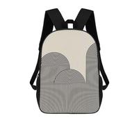 sinyumoney 3D Printed Geometric Lines IV School Book Bags Fashion Kids Large Capacity Backpack Children School Bag Travel Rucksacks 17inch