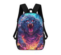 sinyumoney 3D Printed Giant Monkey Monster Cityscape School Backpack With Big Pockets for Kids, Children's Backpacks Book Bags Kids School Bag 17inch
