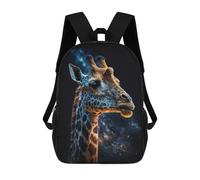 sinyumoney 3D Printed Giraffe in Space-15 School Backpack Book 17inch Bags Fashion Backpacks Large Capacity Backpack Children Travel Rucksacks