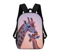 sinyumoney 3D Printed Giraffe Mother And Calf School Bags Kids 17inch Backpacks Casual Fashion School Bag Backpacks Book Bags for Boys Elementary And Middle School Students