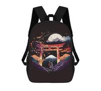 sinyumoney 3D Printed Girls in Torii Gate School Backpack for Kids Children's 17inch Backpacks Boy Girl Book Bags Kids School Bag