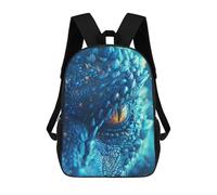 sinyumoney 3D Printed Golden Dragon Eye Children's 17inch School Backpack for Kids High Capacity Travel Rucksacks Fashion Book Bags Kids School Bag