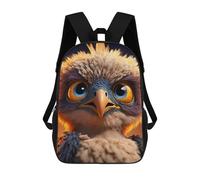 sinyumoney 3D Printed Golden Eagle Chick Close-Up School Bag Boys Girls Children's School Backpack Casual Fashion Backpack for in School Or Travel 17inch