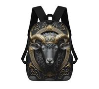 sinyumoney 3D Printed Golden Horned Majesty School Backpack With Big Pockets for Kids, Children's Backpacks Book Bags Kids School Bag 17inch