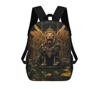 sinyumoney 3D Printed Golden Lion Magic Gate School Backpack With Big Pockets for Kids, Children's Backpacks Book Bags Kids School Bag 17inch