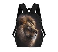sinyumoney 3D Printed Golden Lion Majesty School Backpack for Kids Children's 17inch Backpacks Boy Girl Book Bags Kids School Bag