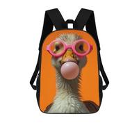 sinyumoney 3D Printed Goose Bubblegum School Backpack With Big Pockets for Kids, Children's Backpacks Book Bags Kids School Bag 17inch