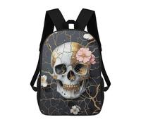 sinyumoney 3D Printed Gothic Skull Art Print School Backpack With Big Pockets for Kids, Children's Backpacks Book Bags Kids School Bag 17inch