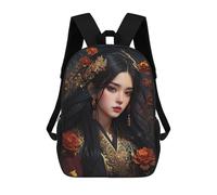 sinyumoney 3D Printed Grace in Gold School Bag Boys Girls Children's School Backpack Casual Fashion Backpack for in School Or Travel 17inch