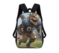sinyumoney 3D Printed Gridiron Dinosaur Ball School Bags Kids Backpacks Casual Fashion Backpacks Book Bags for Boys Elementary And Middle School Students 17inch