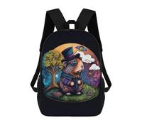sinyumoney 3D Printed Guinea Pig School Backpack Book 17inch Bags Fashion Backpacks Large Capacity Backpack Children Travel Rucksacks