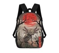 sinyumoney 3D Printed Halloween Axolotl Monster School Backpack for Kids Children's 17inch Backpacks Boy Girl Book Bags Kids School Bag