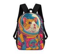 sinyumoney 3D Printed Hamster Astronaut Space School Backpack for Kids Children's 17inch Backpacks Boy Girl Book Bags Kids School Bag