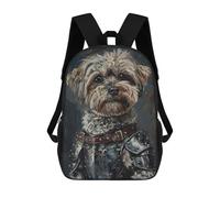 sinyumoney 3D Printed Havanese Dog in Armor Children Backpacks Kids Cute School Backpack Outdoor Casual Daypack for Boys Middle School Students 17inch