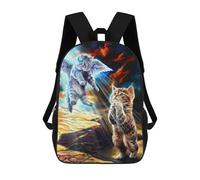 sinyumoney 3D Printed Heavenly Kittens Children's School Backpack for Kids High Capacity Travel Rucksacks Fashion Book Bags Kids School Bag Back Pack 17inch