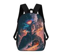 sinyumoney 3D Printed Inner Chaos A Digital Art Exploration School Bag Boys Girls Children's School Backpack Casual Fashion Backpack for in School Or Travel 17inch