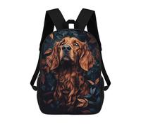 sinyumoney 3D Printed Irish Setter Portrait in Foliage Children Backpacks Kids Cute School Backpack Outdoor Casual Daypack for Boys Middle School Students 17inch