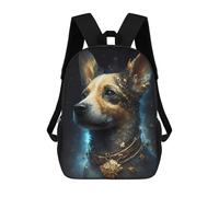 sinyumoney 3D Printed Jack Russell Terrier Dog Children's 17inch School Backpack for Kids High Capacity Travel Rucksacks Fashion Book Bags Kids School Bag