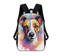 sinyumoney 3D Printed Jack Russell Terrier School Bag Boys Girls Children's School Backpack Casual Fashion Backpack for in School Or Travel 17inch