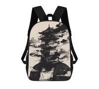 sinyumoney 3D Printed Japan Fantasy School Backpack With Big Pockets for Kids Children's Backpacks Boy Girl Book Bags Kids School Bag 17inch