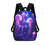 sinyumoney 3D Printed Jellyfish Glowing Squad School Backpack for Kids Children's 17inch Backpacks Boy Girl Book Bags Kids School Bag