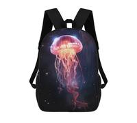 sinyumoney 3D Printed Jellyfish in Space Children School Backpack Fashion Rucksack Casual Travel 17inch Backpacks Large Capacity Daypack for Boys Girls