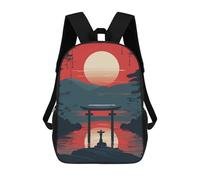 sinyumoney 3D Printed Journey to The Gate Children's School Backpack for Kids High Capacity Travel Rucksacks Fashion Book Bags Kids School Bag Back Pack 17inch