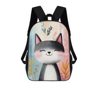 sinyumoney 3D Printed Joyful Kitten School Book Bags Fashion Kids Large Capacity Backpack Children School Bag Travel Rucksacks 17inch