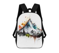 sinyumoney 3D Printed Kids School Backpack Abstract Mountain Landscape Artwork Backpacks Fashion Casual Children Backpacks Outdoor Casual Daypack Cute Travel Bags 17inch