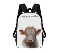 sinyumoney 3D Printed Kids School Backpack African Buffalo Children School Bag Travel Rucksacks Fashion Book Bags Large Capacity Backpack 17inch