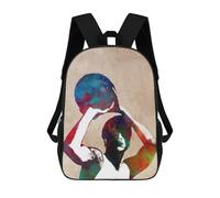 sinyumoney 3D Printed Kids School Backpack Basketball Sport Art Children School Bag Travel Rucksacks Fashion Book Bags Large Capacity Backpack 17inch