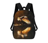sinyumoney 3D Printed Kids School Backpack Beautiful Magical Eagle Children School Bag Travel Rucksacks Fashion Book Bags Large Capacity Backpack 17inch