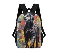 sinyumoney 3D Printed Kids School Backpack Black Panther Banksy Style Backpacks Fashion Casual Children Backpacks Outdoor Casual Daypack Cute Travel Bags 17inch