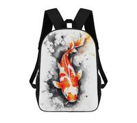sinyumoney 3D Printed Kids School Backpack Blazing Koi Backpacks Fashion Casual Children Backpacks Outdoor Casual Daypack Cute Travel Bags 17inch