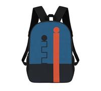 sinyumoney 3D Printed Kids School Backpack Blue And Red III Backpacks Fashion Casual Children Backpacks Outdoor Casual Daypack Cute Travel Bags 17inch