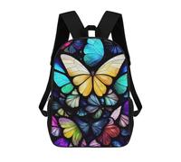 sinyumoney 3D Printed Kids School Backpack Butterfly Collage Backpacks Fashion Casual Children Backpacks Outdoor Casual Daypack Cute Travel Bags 17inch