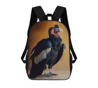 sinyumoney 3D Printed Kids School Backpack California Condor Children School Bag Travel Rucksacks Fashion Book Bags Large Capacity Backpack 17inch