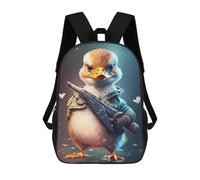 sinyumoney 3D Printed Kids School Backpack Captain Baby Duck Backpacks Fashion Casual Children Backpacks Outdoor Casual Daypack Cute Travel Bags 17inch