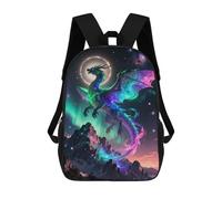 sinyumoney 3D Printed Kids School Backpack Celestial Dragon Over Mountains Backpacks Fashion Casual Children Backpacks Outdoor Casual Daypack Cute Travel Bags 17inch