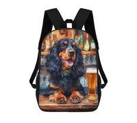 sinyumoney 3D Printed Kids School Backpack Cocker Spaniel Dog Beer Backpacks Fashion Casual Children Backpacks Outdoor Casual Daypack Cute Travel Bags 17inch