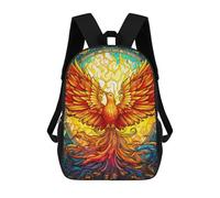 sinyumoney 3D Printed Kids School Backpack Colorful Abstarct Phoenix Backpacks Fashion Casual Children Backpacks Outdoor Casual Daypack Cute Travel Bags 17inch