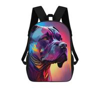 sinyumoney 3D Printed Kids School Backpack Colorful Dog Portrait Artwork Children School Bag Travel Rucksacks Fashion Book Bags Large Capacity Backpack 17inch