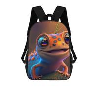 sinyumoney 3D Printed Kids School Backpack Colorful Frog Portrait Children School Bag Travel Rucksacks Fashion Book Bags Large Capacity Backpack 17inch