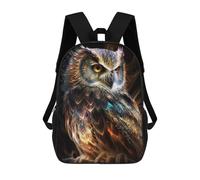 sinyumoney 3D Printed Kids School Backpack Colorful Owl Artwork Backpacks Fashion Casual Children Backpacks Outdoor Casual Daypack Cute Travel Bags 17inch