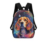 sinyumoney 3D Printed Kids School Backpack Cosmic Canine Canvas Children School Bag Travel Rucksacks Fashion Book Bags Large Capacity Backpack 17inch