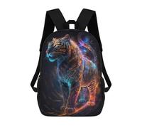 sinyumoney 3D Printed Kids School Backpack Cosmic Tiger Artwork Backpacks Fashion Casual Children Backpacks Outdoor Casual Daypack Cute Travel Bags 17inch