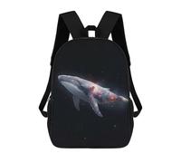 sinyumoney 3D Printed Kids School Backpack Cosmic Whale in Starry Space Backpacks Fashion Casual Children Backpacks Outdoor Casual Daypack Cute Travel Bags 17inch