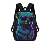 sinyumoney 3D Printed Kids School Backpack Cute Whimsical Koala Children School Bag Travel Rucksacks Fashion Book Bags Large Capacity Backpack 17inch